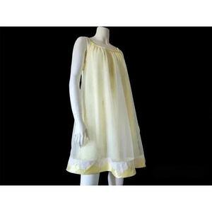 Vintage 50s 60s Sheer Layered Babydoll Nightie S